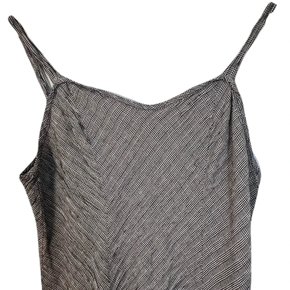 VTG J Dabner Spaghetti Strap Dress Black & White Plaid 90s Indie Rock EUC‎ - Picture 3 of 7